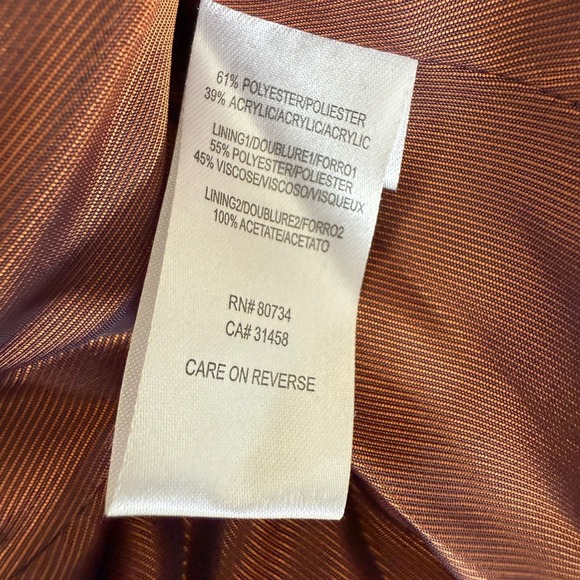 BCBGMAXAZRIA Black Textured Blazer Jacket Career Wear Work Office Stylish - Picture 6 of 10